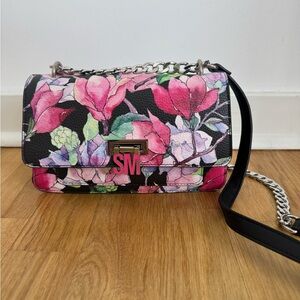 Steve Madden Dark Floral Chain Strap Purse